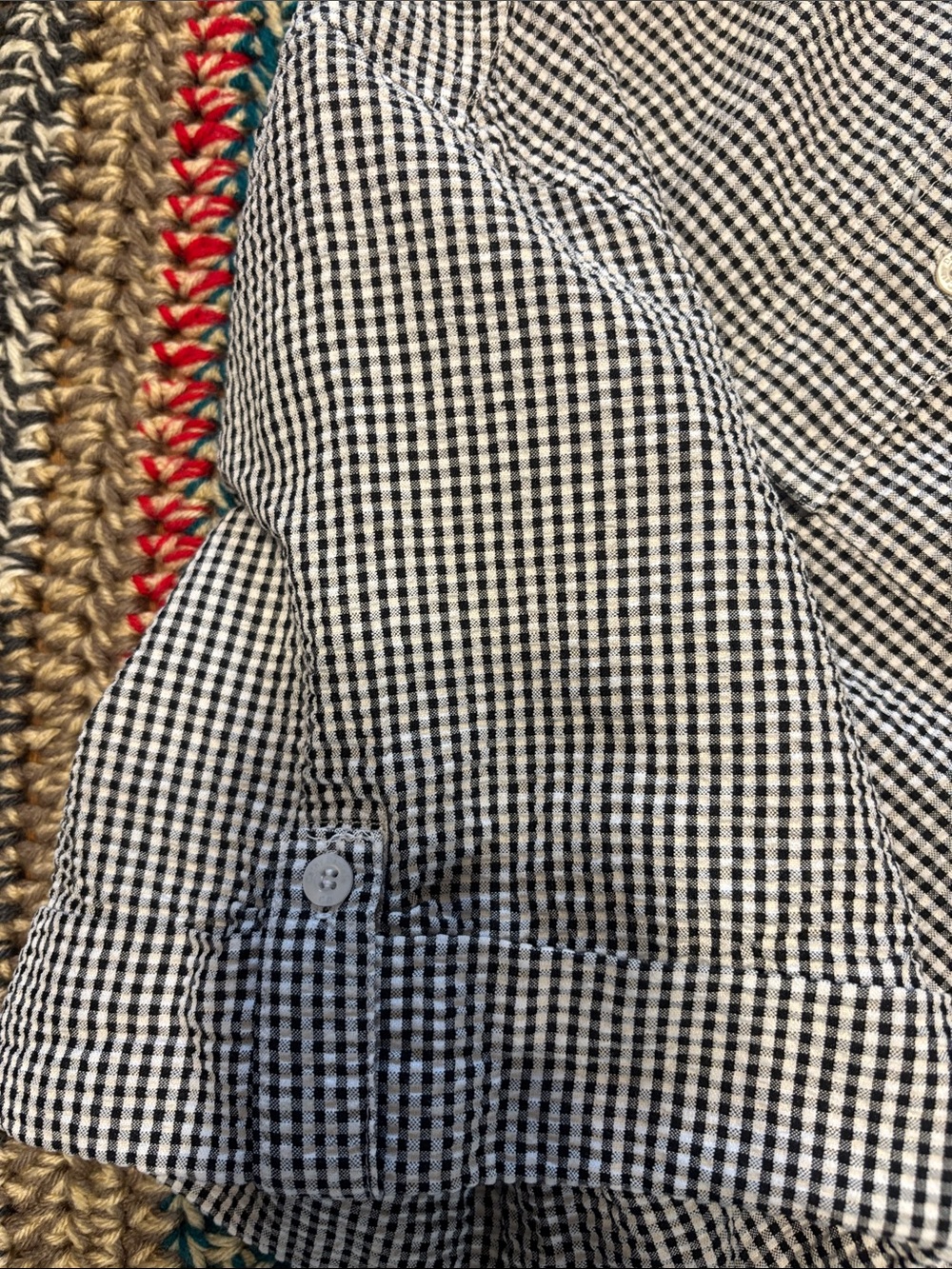 CD Daniels XL Black & White Gingham Short Sleeve Shirt - Picture 7 of 7